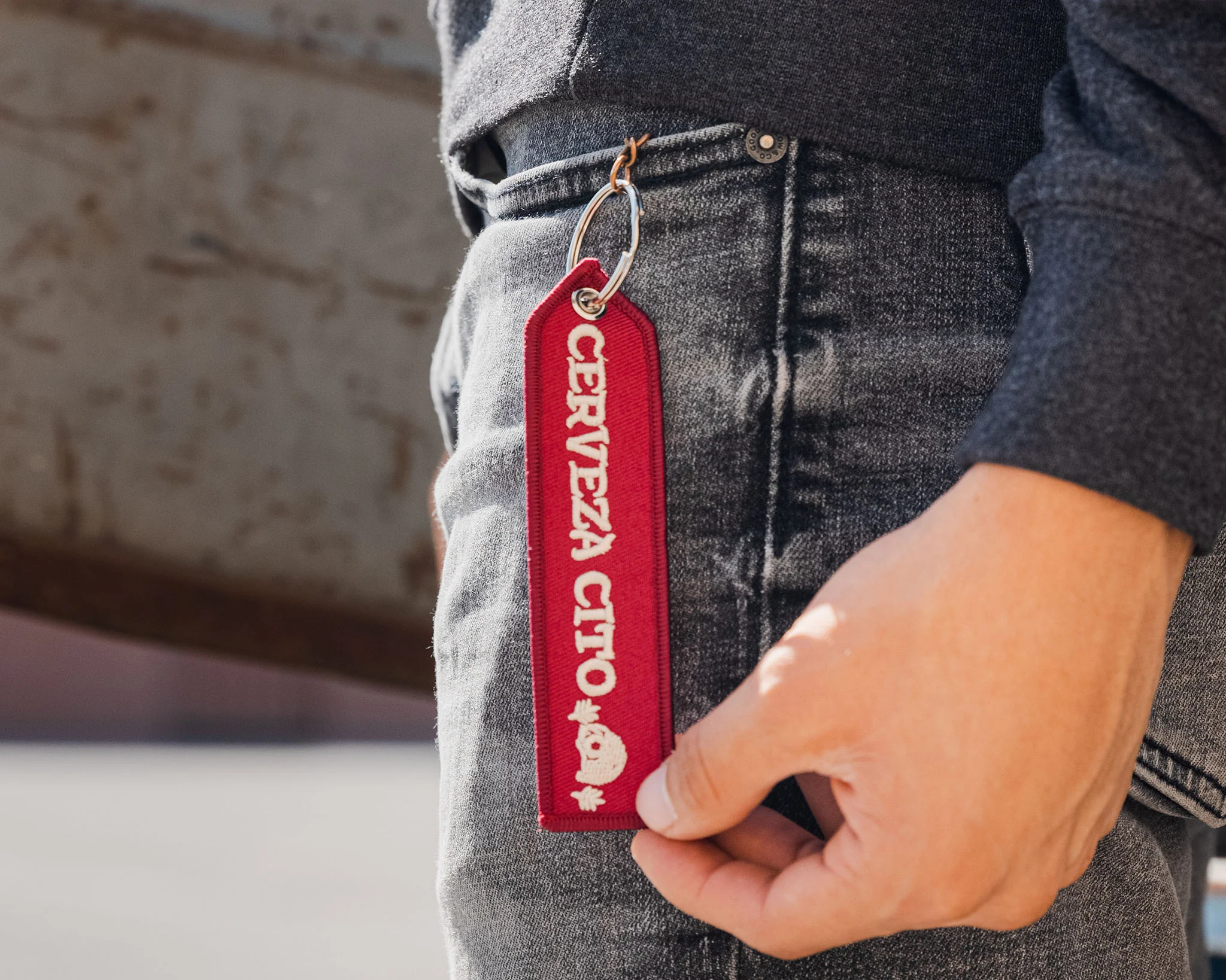 Cerveza Cito Embroidered Key Tag - Image 2